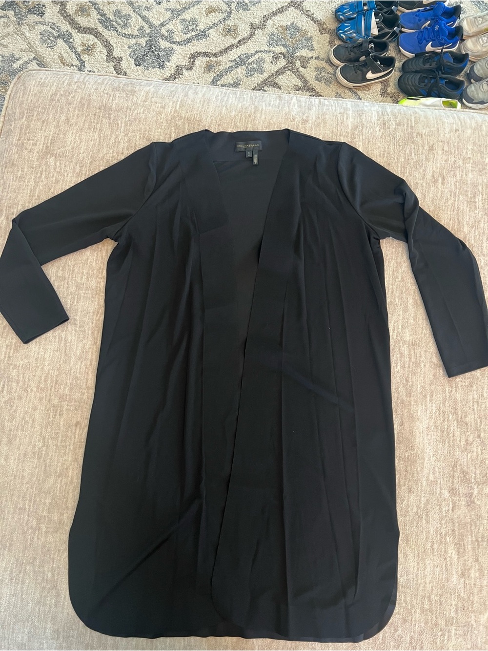 Donna Karan New York Black duster jacket